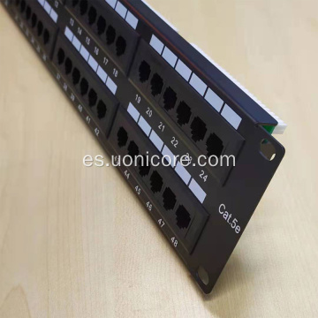 Panel de conexión de Ethernet doméstico CAT5E de 48 puertos RJ45